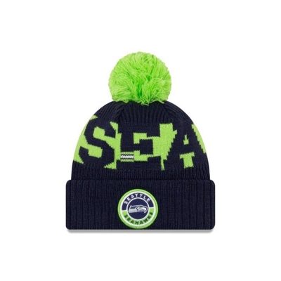 Sapca New Era Seattle Seahawks NFL Cold Weather Sport Knit Beanie - Albastri